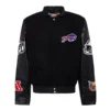 Buffalo Bills Full Black Leather Varsity Jacket Fo Sale