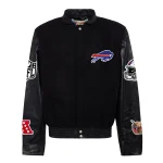 Buffalo Bills Full Black Wool-Leather Jacket