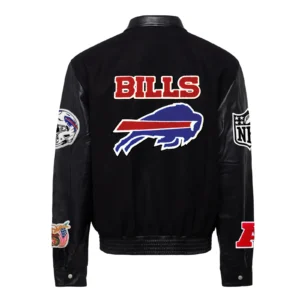 Buffalo Bills Full Black Leather Varsity Jacket