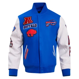 Alternative view of Buffalo Bills Animal Print Wool & Leather Jacket