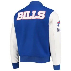 Buy Buffalo Bills Classic Blue/White Leather Varsity Jacket
