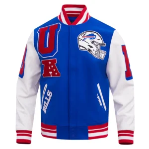 Buffalo Bills Mashup Rib Varsity Leather/Wool Jacket