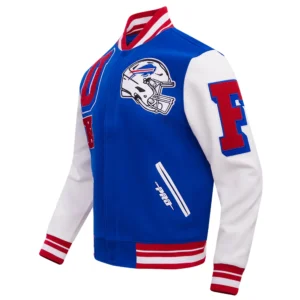 Buffalo Bills Mashup Rib Varsity Leather/Wool Jacket