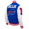 Buffalo Bills Mashup Rib Varsity Leather/Wool Jacket For Sale