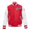 Buffalo Bills Old English Leather Varsity Jacket For Sale