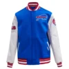 Buffalo Bills Old English Wool-Leather Jacket - Image 2