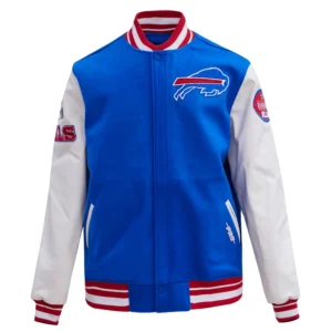 Alternative view of Buffalo Bills Old English Wool-Leather Jacket