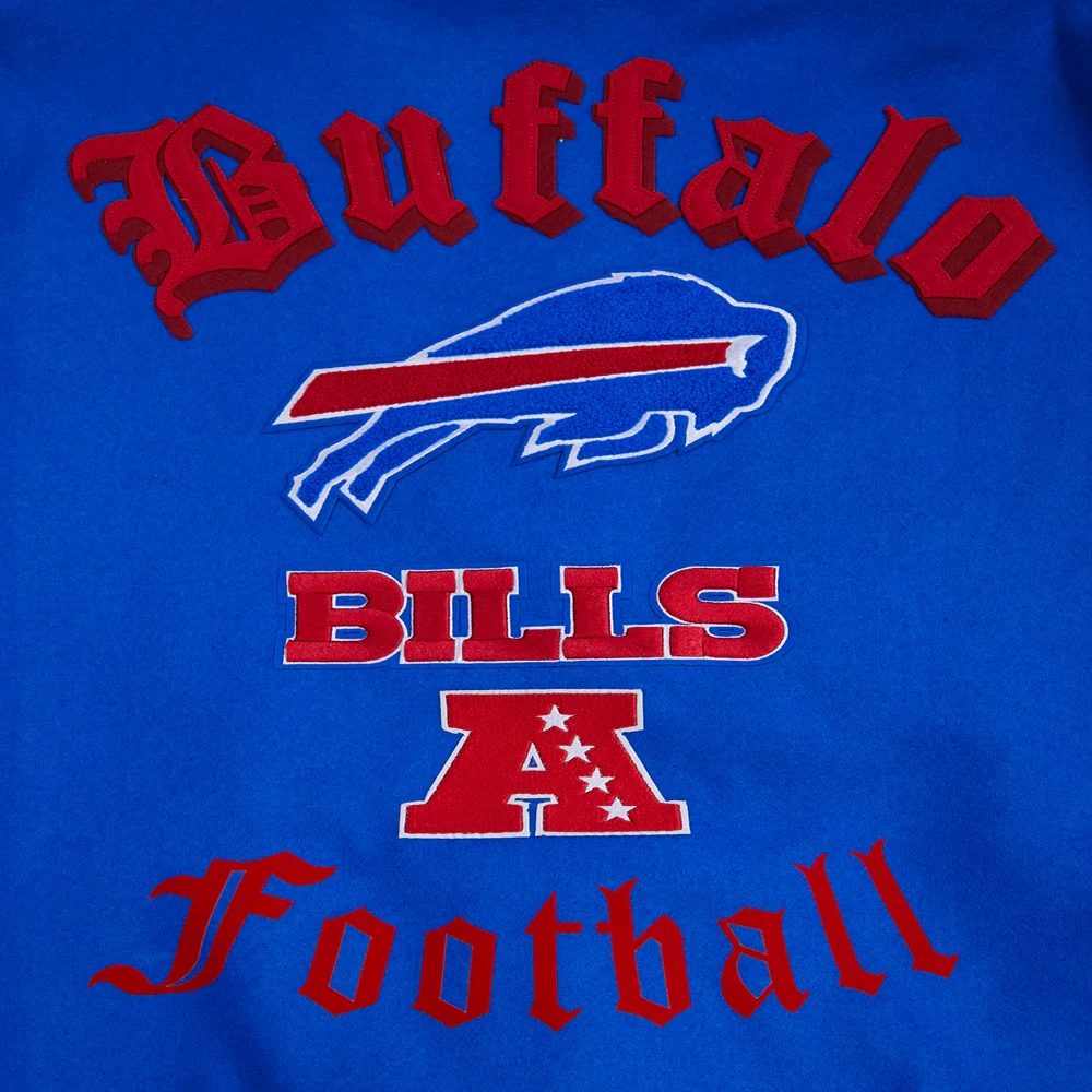 Full Snap Buffalo Bills Old English Varsity Jacket
