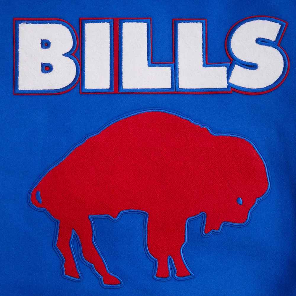 Buffalo Bills Retro Classic Varsity Jacket Close