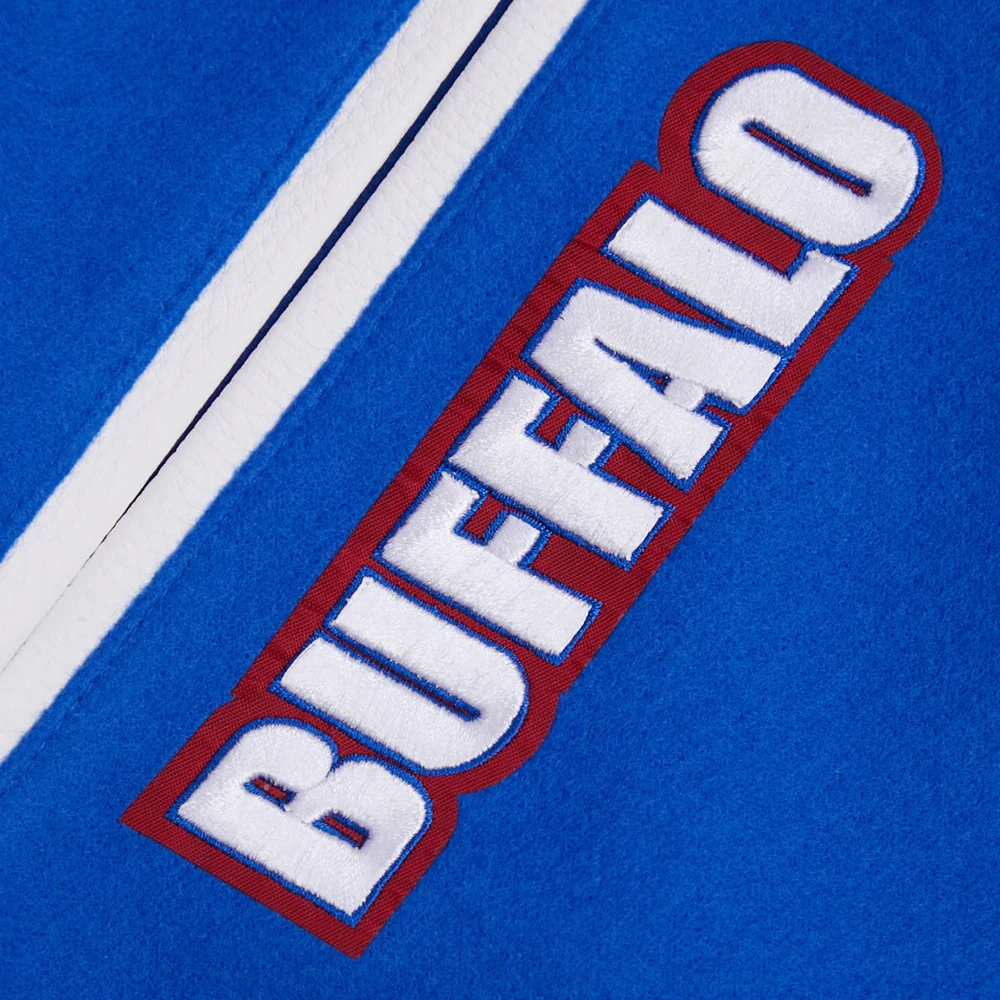 Buffalo Bills Retro Classic Varsity Jacket Close up