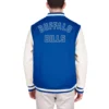 Buffalo Bills Third Down Blue Wool & Leather Jacket - Image 3