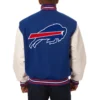 Buffalo Bills Two Tone Leather Varsity Royal/White Jacket