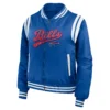 Buffalo Bills Full-Zip Women's Blue Satin Jacket