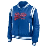 Buffalo Bills Full-Zip Women's Blue Satin Jacket