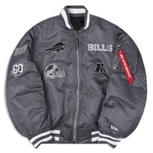 Buffalo Bills Ma-1 Satin Bomber Jacket On Sale