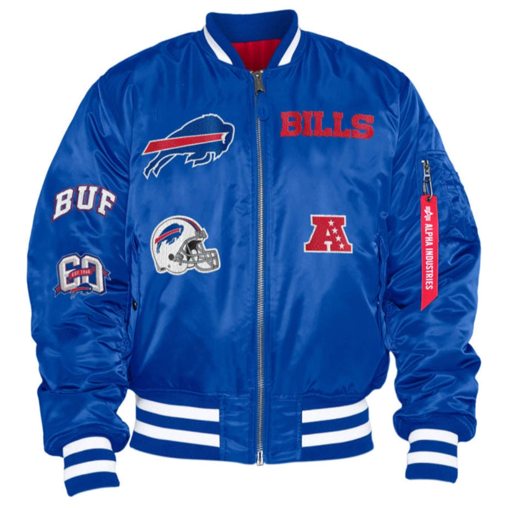 Buffalo Bills Ma-1 Royal Blue Bomber Jacket