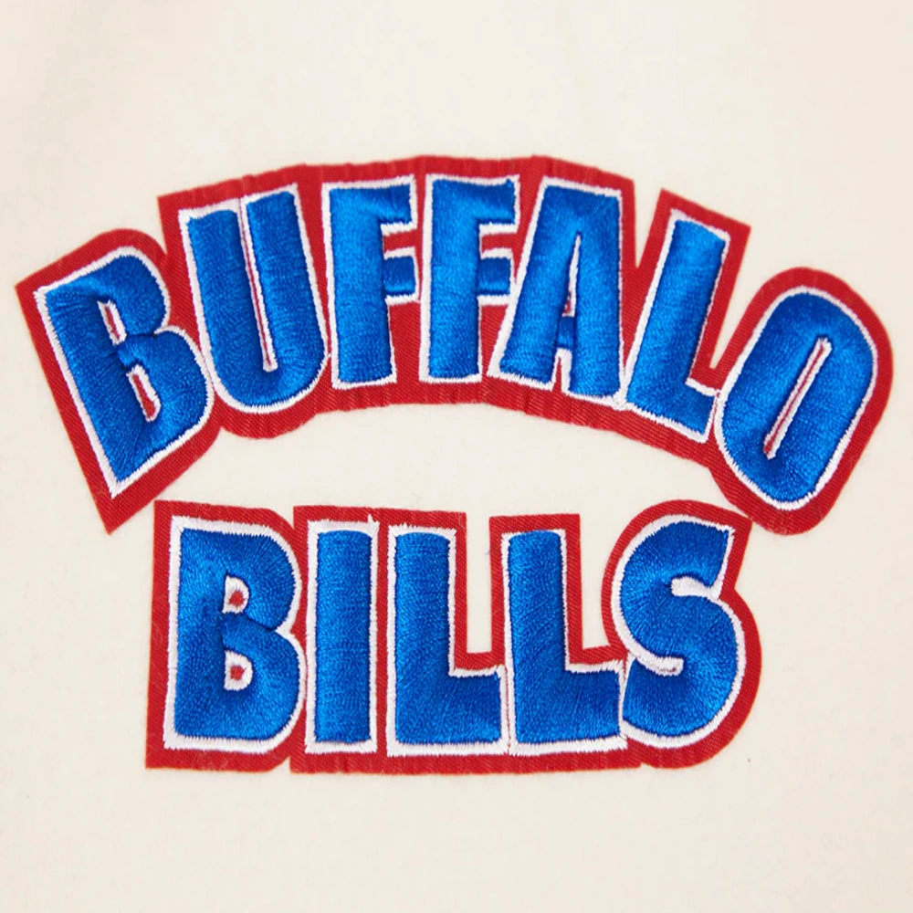 Shop Buffalo Bills Retro Classic Men's Leather White/Blue Varsity Jacket