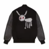 Black Leather OVO For All The Dogs Varsity Jacket