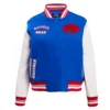 Buffalo Bills Retro Classic Women's Wool-Leather Jacket - Image 2
