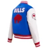Buffalo Bills Retro Classic Women's Wool Leather Varsity Jacket For Sale