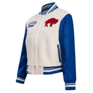 Buffalo Bills Retro Classic Women's Leather Varsity Jacket