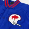 buffalo bills 1960 vintage blue wool varsity collar detail