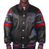 Buffalo Bills Full-Snap G111 Black Leather Varsity Jacket