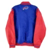 Buffalo Bills Button Up Blue-Red Satin Jacket - Image 2