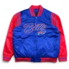 Buffalo Bills Button Up Blue-Red Satin Jacket