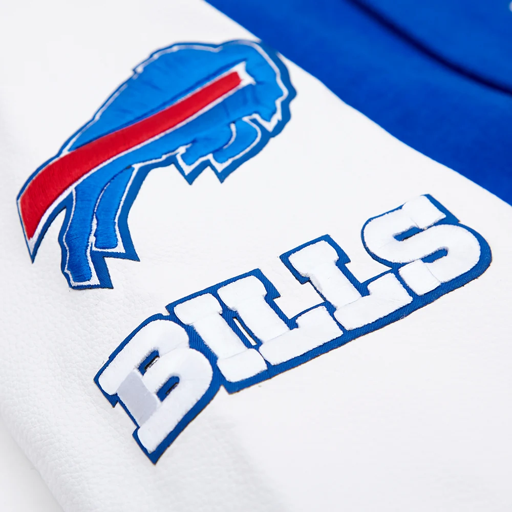 Buffalo Bills Classic Blue-White Wool & Leather Jacket - Image 8