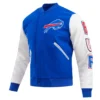 buffalo bills classic blue & white varsity jacket