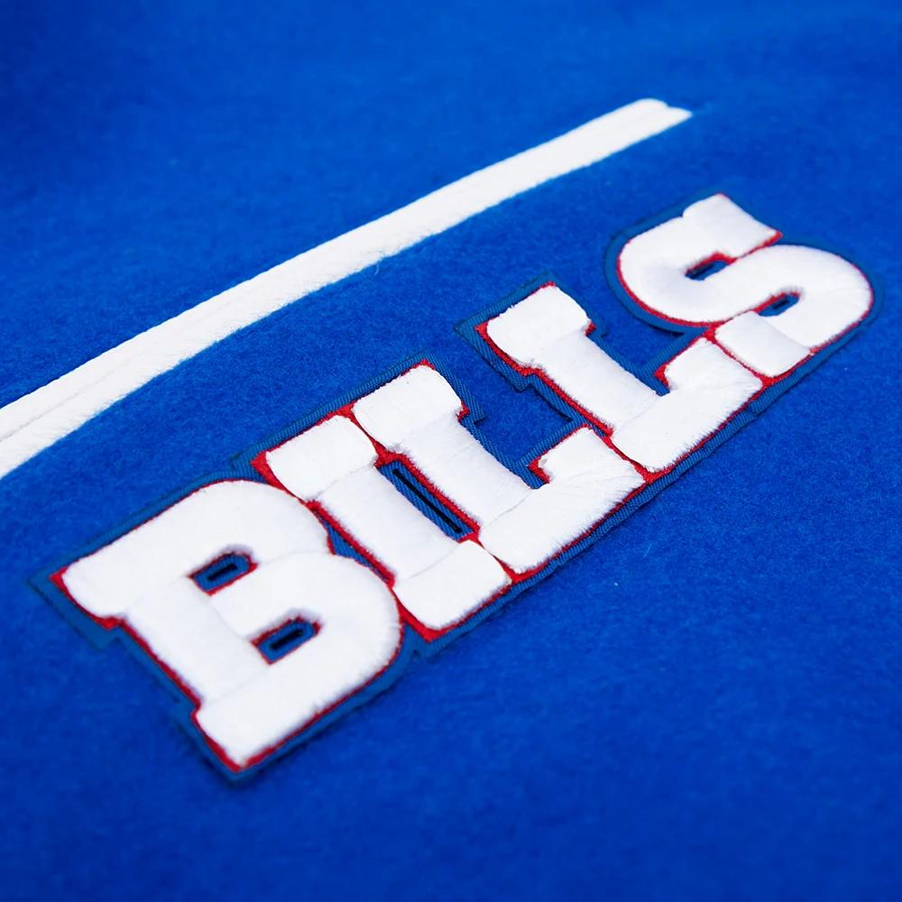 Buffalo Bills Classic Blue-White Wool & Leather Jacket - Image 7