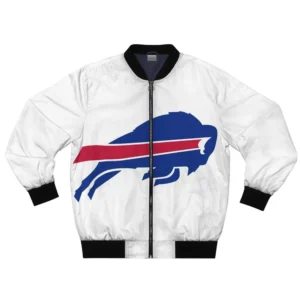 Buffalo Bills Classic White Satin Varsity Jacket