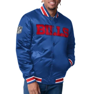 Buffalo Bills Closer Reversible Blue Satin Varsity Jacket