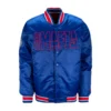 Buffalo Bills Closer Logo Blue Satin Varsity Jacket