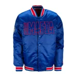 Buffalo Bills Closer Logo Blue Satin Varsity Jacket
