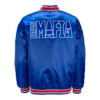 Buffalo Bills Closer Logo Blue Satin Varsity Jacket - Image 2