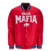 Buffalo Bills Closer Logo Red Satin Varsity Jacket