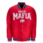 Buffalo Bills Closer Logo Red Satin Varsity Jacket