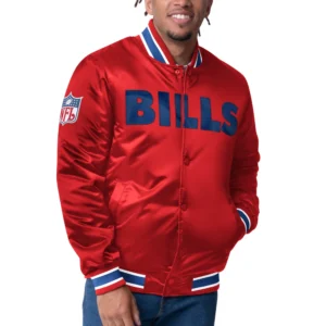 Buffalo Bills Closer Reversible Red Satin Varsity Jacket