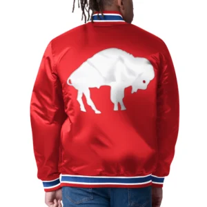Alternative view of Buffalo Bills Closer Reversible Red Satin Varsity Jacket