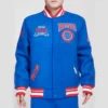 Buffalo Bills Crest Emblem Blue Wool Varsity Jacket
