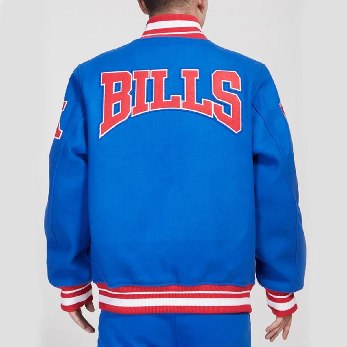 Buy Buffalo Bills Crest Emblem Blue Wool Varsity Jacket
