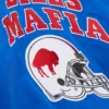 Buffalo Bills Double Down Blue Satin Varsity Jacket - Image 5