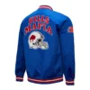 Buffalo Bills Double Down Blue Satin Varsity Jacket - Image 2