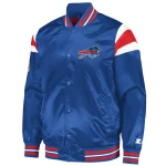 Buffalo Bills Full-Snap Blue Satin Varsity Jacket