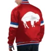 Buffalo Bills Home Game Red Satin Varsity Jacket - Image 2
