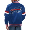 Buffalo Bills Home Game Blue Satin Varsity Jacket - Image 2