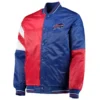 Buffalo Bills Leader Red-Blue Satin Varsity Jacket