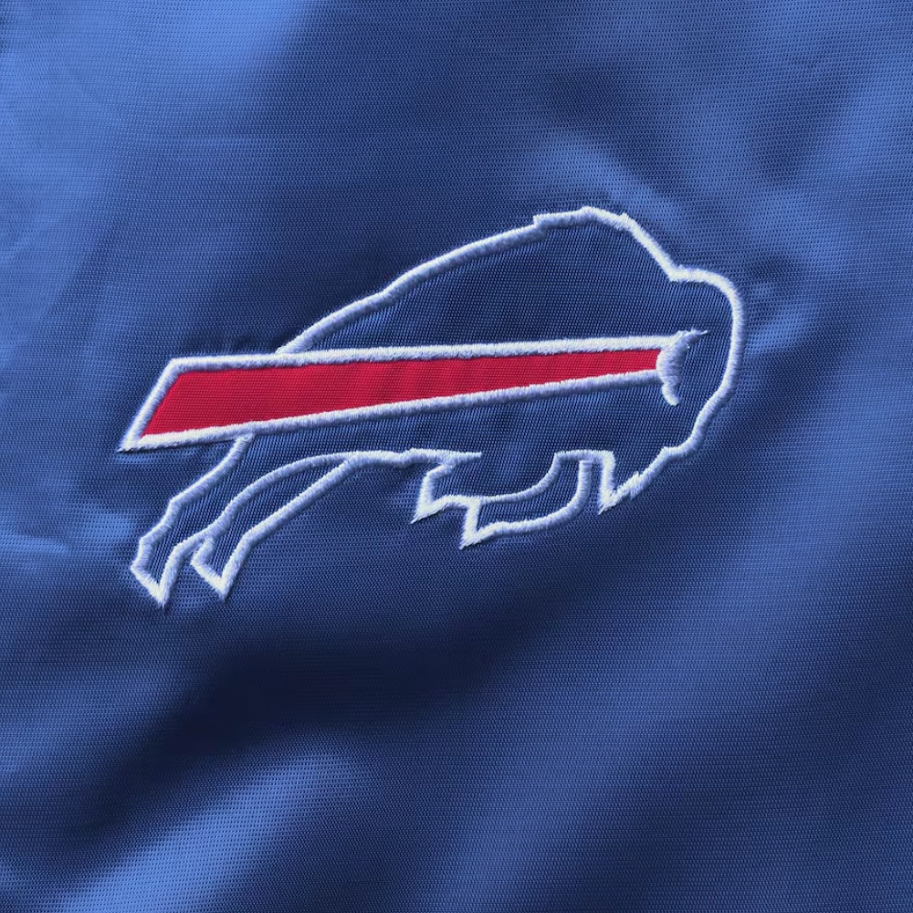 Buffalo Bills Leader Red-Blue Satin Varsity Jacket - Image 3